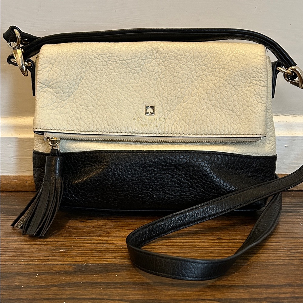 Kate Spade Black and Cream Crossbody Bag